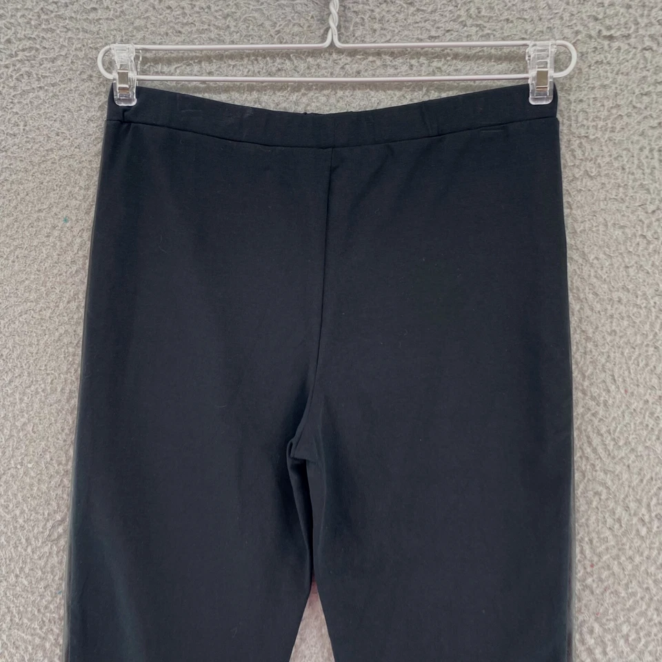 Polo Ralph Lauren Leggings Womens Large Black Faux Leather Front Stretch Pull On Foto 4 de 4