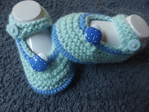 Hand Knitted Baby Booties- 3-6months