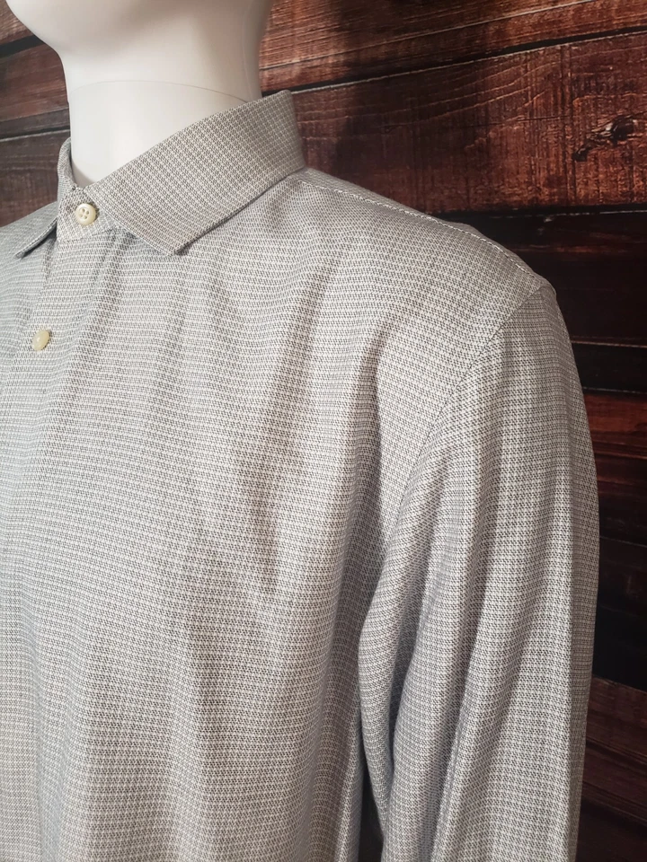 Banana Republic Shirt XL Slim Button Up No Iron Micro Tile Cotton BR Mens - Image 3 of 4