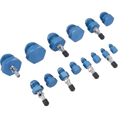 Complete AN Hose Test Fitting Kit, Easy to Use, Detects Leaks, Anodized Aluminum