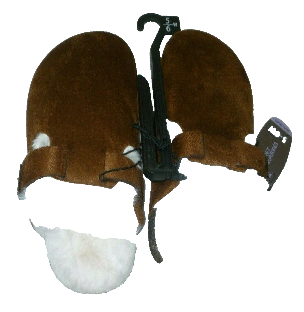 SAOLA Scarpa pantofole zoccoli pelliccia donna nuove marrone scuro suola rigida 5 6 W