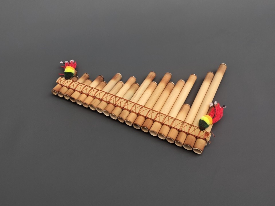 20 Pipe Rondador Pan Flute Authentic Handcrafted Bolivian Bamboo