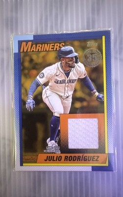 2025 Topps Update Series - 1990 Topps Baseball Relics Julio Rodriguez... 10/50