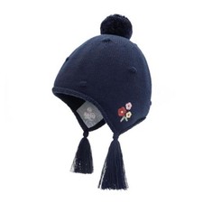 Baby Cute Knit Beanies with Ear Flaps Winter Soft Toddler Hat 18-36 Months Navy