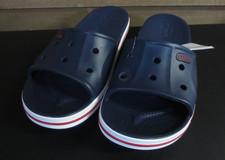 Crocs Unisex Bayaband Slide - Navy/Pepper - Men's 6 Womens 8