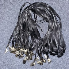 Black Lanyard with Bulldog Clip - Lot of 27