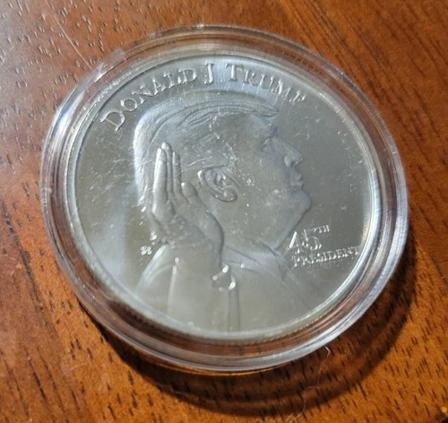 Donald J. Trump 1 oz Silver Round White House Design .999 Fine Silver Coin Shape