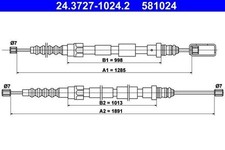 ATE Handbremsseil Seilzug Feststellbremse für RENAULT ESPACE II (J/S63) Hinten