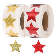 1000pcs Red/Gold Star Stickers 1 Inch Self-Adhesive Stickers Label