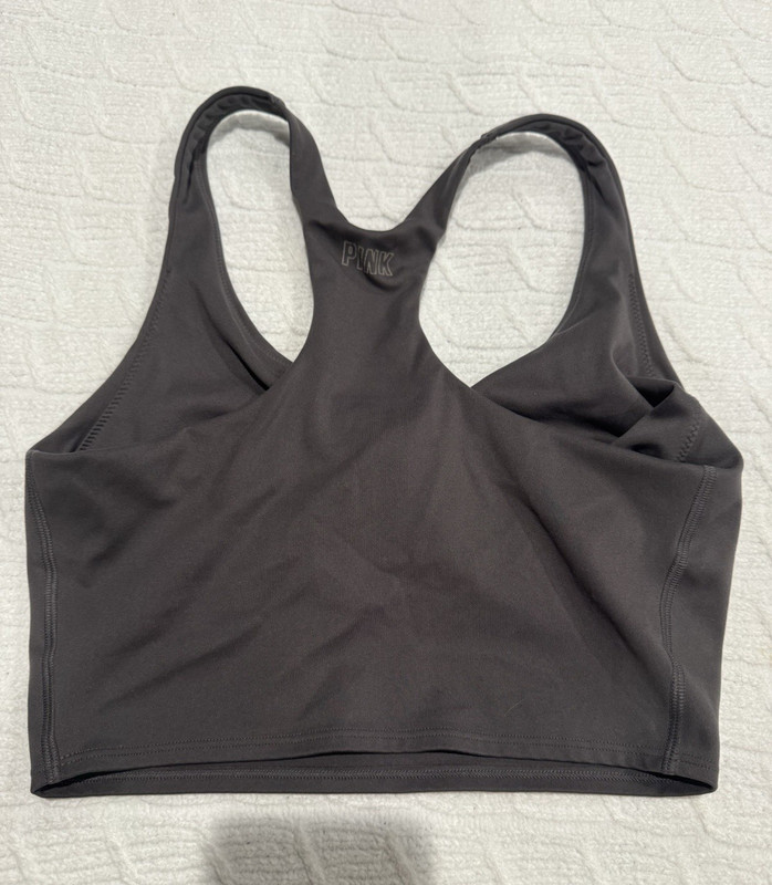 PINK Active Gray Racerback Pullover Sports Bra Wireless Medium Support S/A
