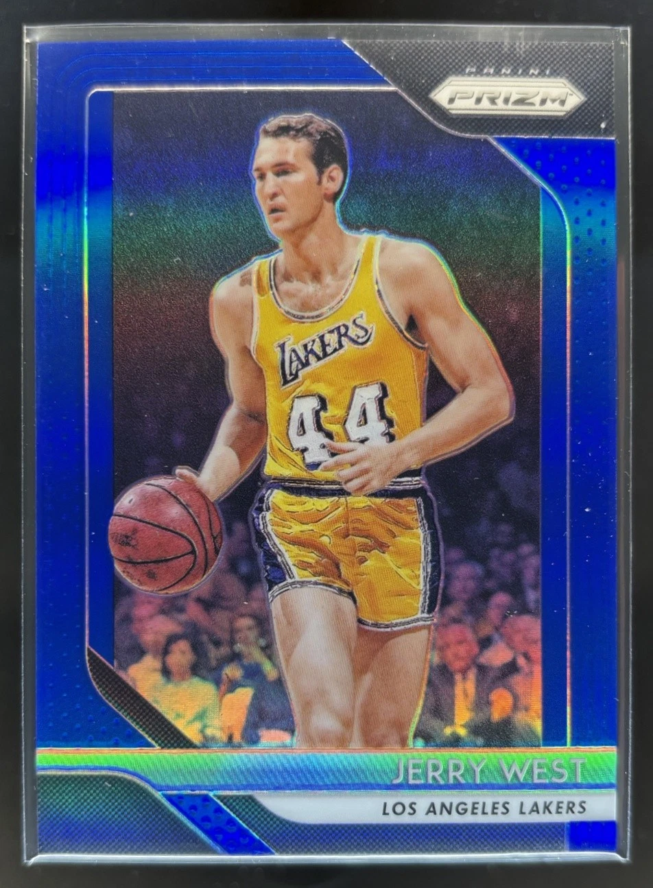 2018-19 Panini Prizm Jerry West Prizms Blue /199 Los Angeles Lakers #145