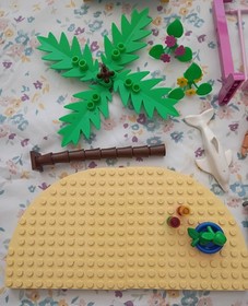 RARE VINTAGE LEGO 2555 BELVILLE SHELL OIL PROMO COMPLETE SWING SET - NO Towel