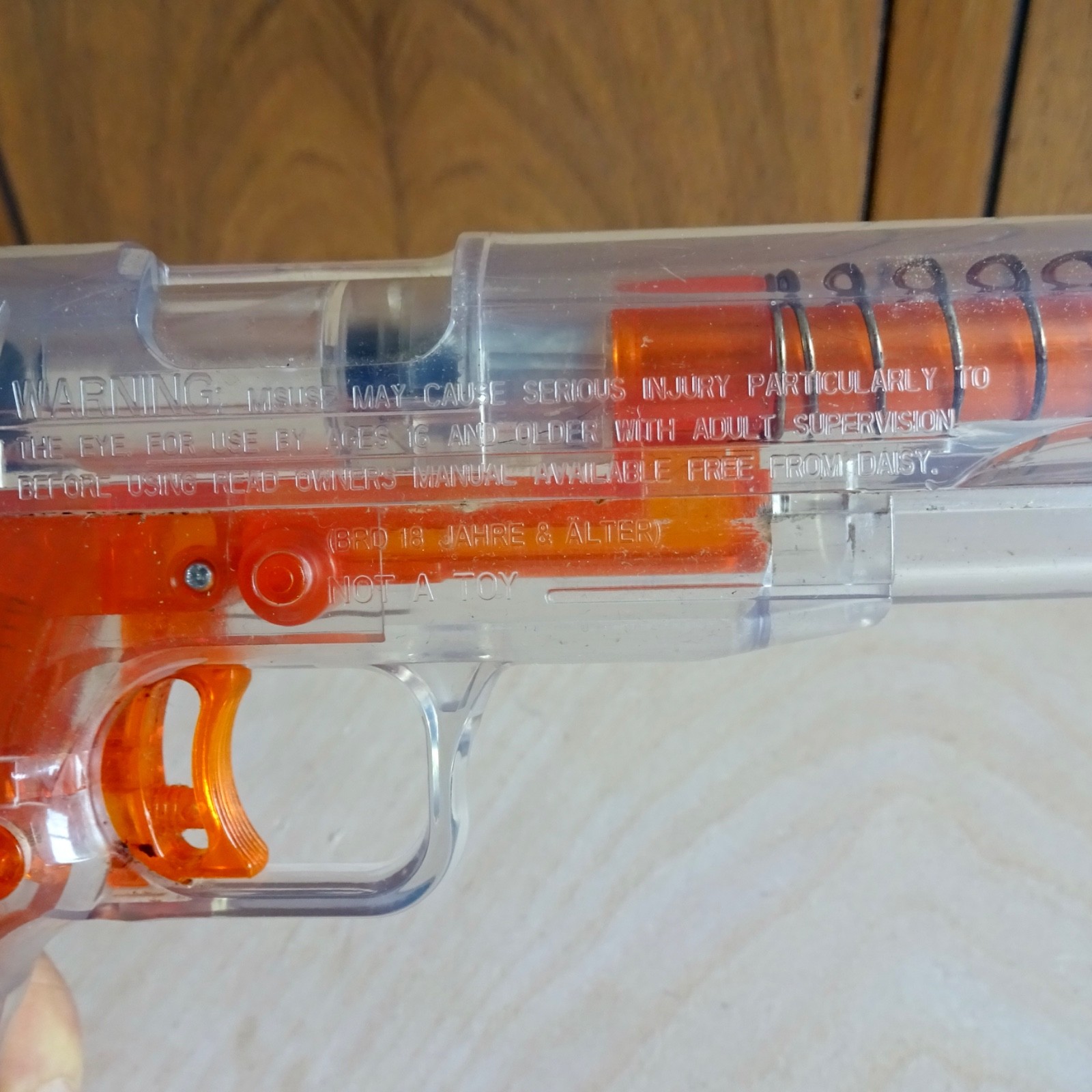 Daisy Airstrike 450 Airsoft 6mm Air Soft Gun Pistol Clear Orange