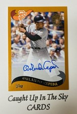 2021 Topps Archives Orlando Cepeda “2002 Topps Fan Favorites” On Card Auto S.F.G