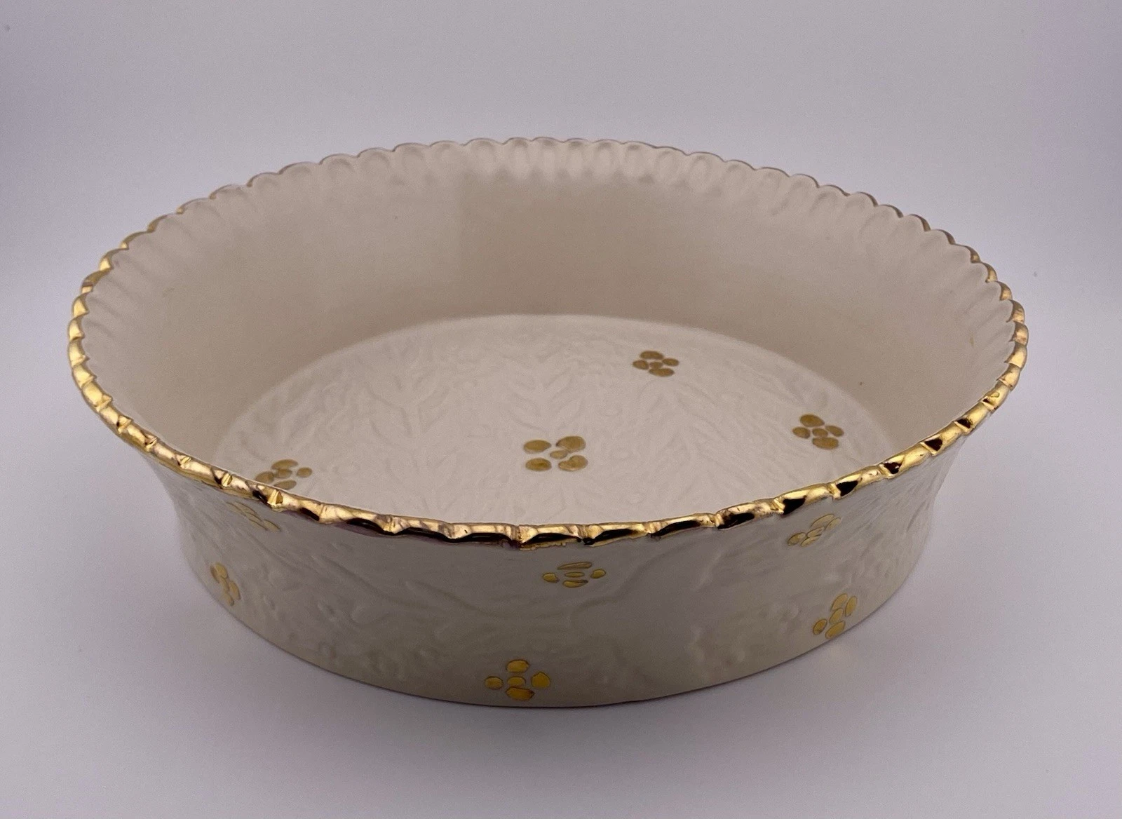 Hand-Painted Amanda Blair Dexheimer For Anthropologie Adorned Ceramic Pie Dish