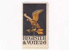STAMP US SCOTT 1344 "Register & Vote" 6 CENT 1968 USED - B
