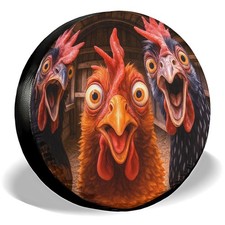 Universal Fit PVC Leather Spare Tire Cover for RV, Jeep, Camper - Waterproof 