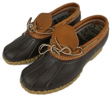 L.L. Bean Rubber Moc Duck Boots Women's Size 10 Medium Brown / Tan NWOT No Box 