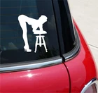GIRL STOOL SEXY STRIPPER DANCER GRAPHIC DECAL STICKER ART CAR WALL
