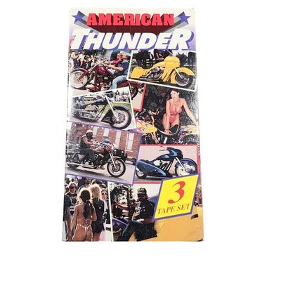 Vintage American Thunder 3 Tape VHS Box Set Sturgis '94 Daytona Bike Week...