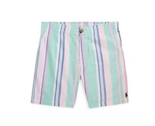 Polo Ralph Lauren Boys 7 Blue Pink Colorful Prepster Striped Oxford Shorts NWT