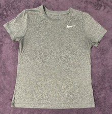 Nike Dri Fit Shirt Womens Small Gray Performance Short Sleeve