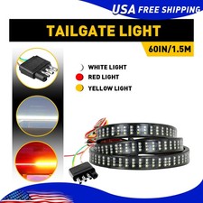 LED Tailgate Light Bar 60" Triple Row 5-Function Strip for Pickup Trailer SUV