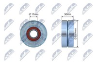 NTY Spannrolle, Keilriemen RNK-FR-040 FüR Ford