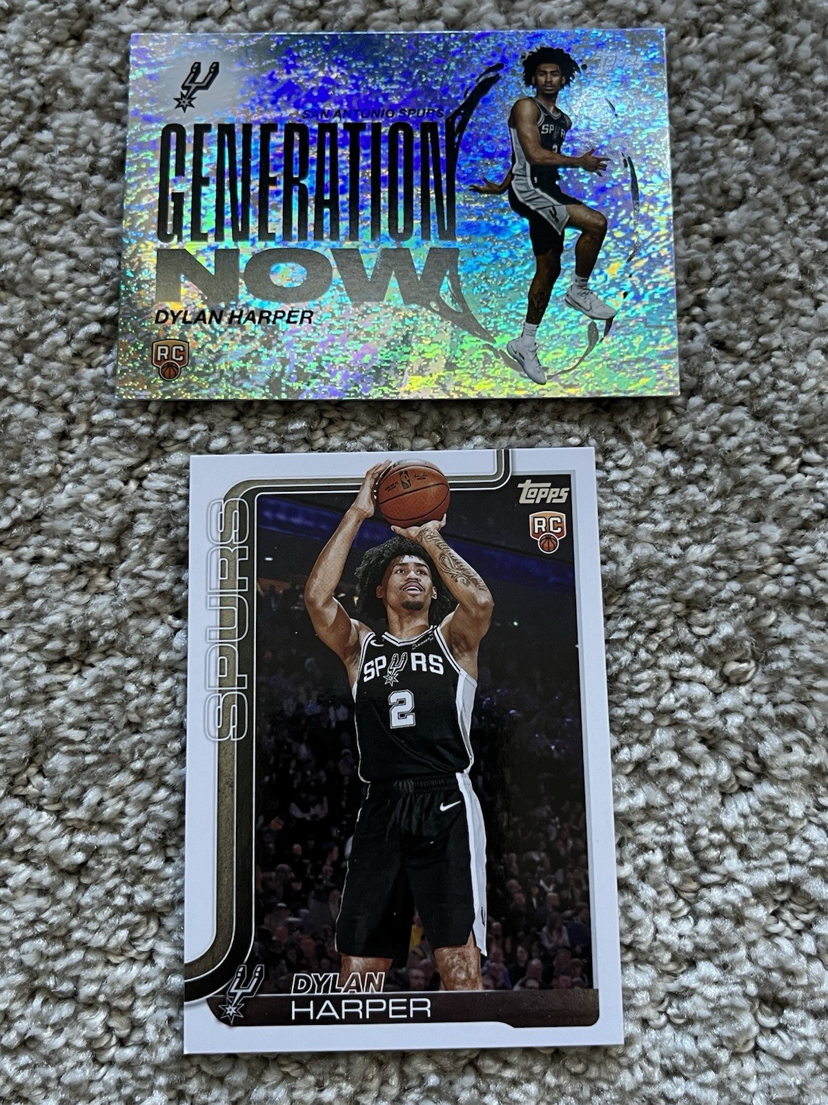 2025-26 Topps Dylan Harper Generation Now Sand Glitter Foil SP RC &BONUS Base RC