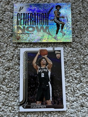 2025-26 Topps Dylan Harper Generation Now Sand Glitter Foil SP RC &BONUS Base RC