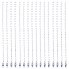 20Pcs Ball Bead Chain Metal Ball Chain with Connectors White