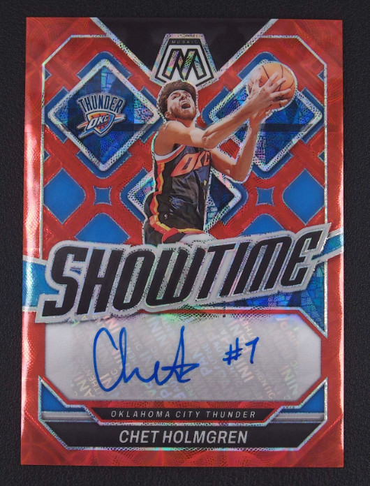 Chet Holmgren 2023-24 Panini Mosaic Auto Red Choice Showtime Thunder #SS-CHT
