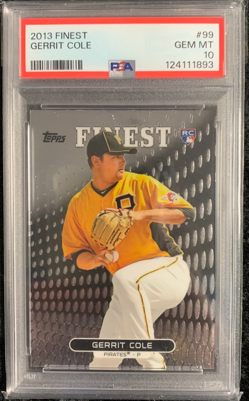 GERRIT COLE 2013 TOPPS FINEST #99 ROOKIE PSA GEM MINT 10 PIRATES YANKEES
