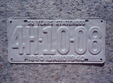 1940 Idaho License Plate