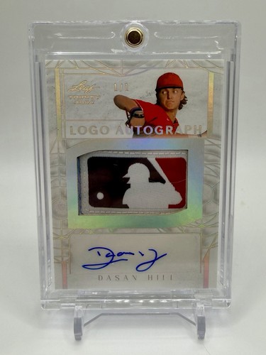 1/1 2024 Leaf Trinity Dasan Hill Auto Prime MLB Logo Patch Silhouette RC TWINS