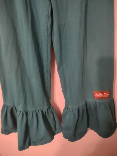 Pantalones Matilda Jane Quiet Night Volantes Grandes Niñas Campos Secretos Azul/Verde Talla 12 - Imagen 2 de 3