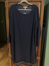 Michael Kors Womens 3x Plus Blue Patterned Dress 