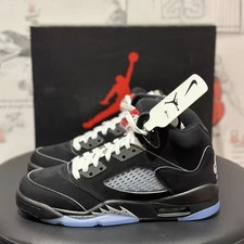 Jordan 5 "BLACK METALLIC REIMAGINED" Men's Basketball Shoes High Top Size 7-12