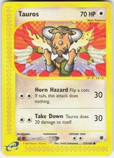 Tauros 133/165 Common Expedition Base Set Pokemon Moderately Played on eBay
