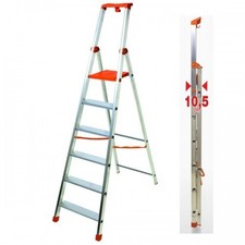 Facal Scala 6 Gradini Alluminio Domestica Doppia Forbice Professionale Scaletta