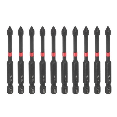 10pcs PH1 Phillips Impact Screwdriver Bit 1/4'' Hex Shank 3'' Long Magnetic