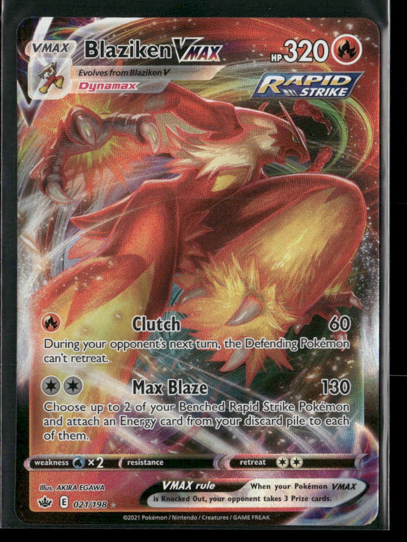 Blaziken VMAX 021/198 Holo VMAX Rare Chilling Reign NM/M Pokemon