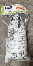 Doll COLORABLE KIDS cloth doll w color club markers -Dahtive Apache Girl