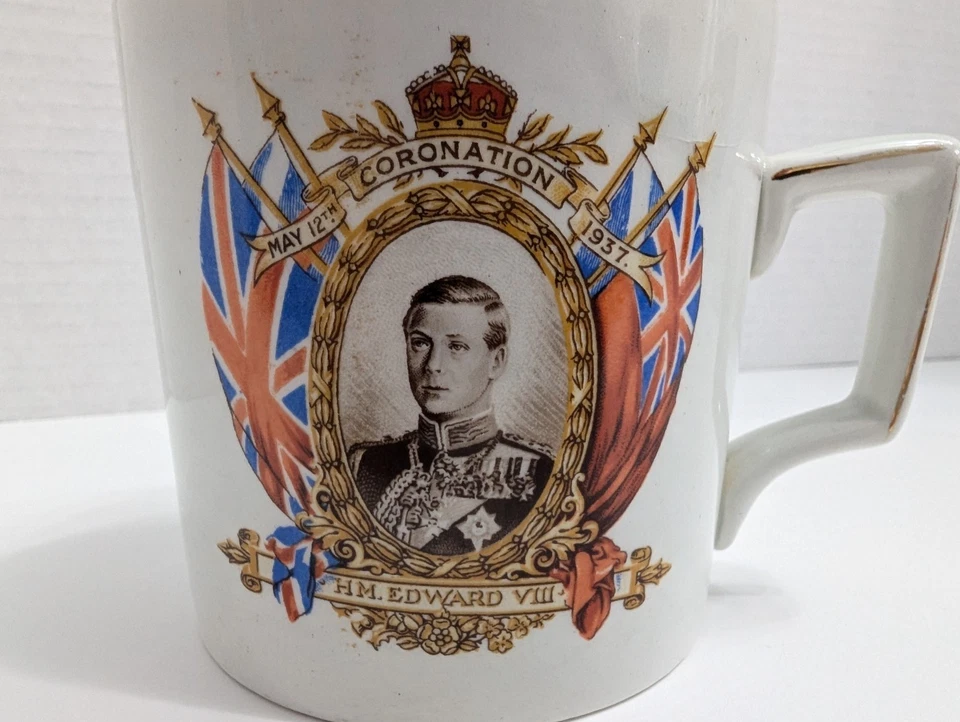 King Edward VIII Coronation Mug - Wagstaff & Brunt Longton Made in England - Image 2 of 4