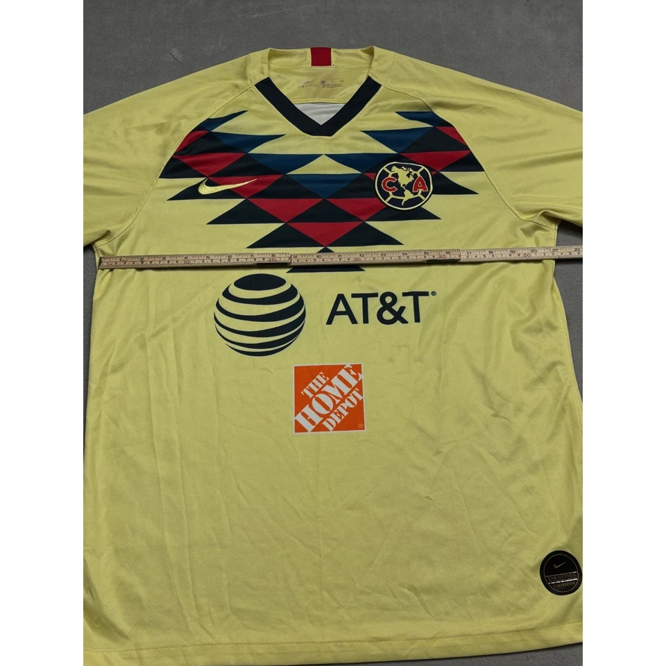Футболка Club America Soccer Jersey Nike Dri Fit желтая AT&T Bud легкая XL - Изображение 3 из 4
