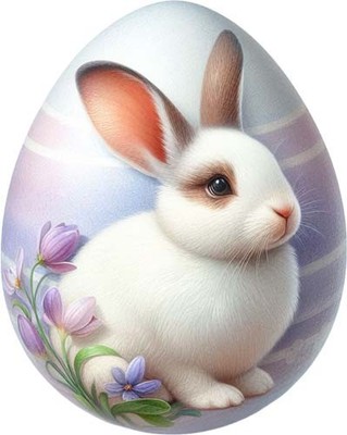 Bunter Osterhase Kaninchen Ei Wandbild Schlafzimmer Vinyl Aufkleber Abziehbild 6 Größen