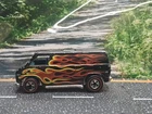 VINTAGE HOT WHEELS REDLINE BLACK SUPER VAN 1974~ Black w/ Flames~ NICE!