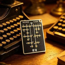 Tool Portable Gadget Pocket Morse Code Trainer Card LED Electronic Learning