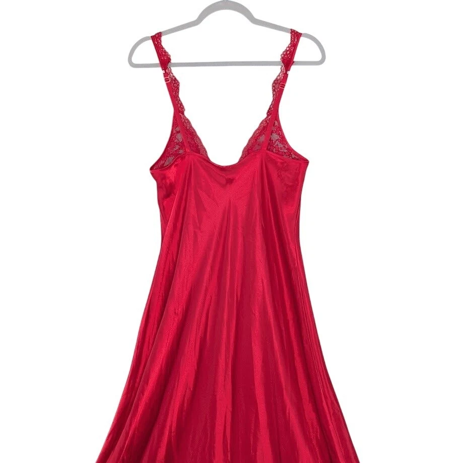 UNDERCOVER Abito maxi slip Victoria's Secret etichetta oro raso taglia grande pizzo Y2K sposa