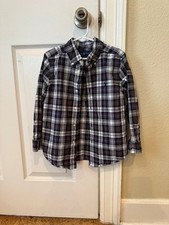 Ralph Lauren Boys Button Front Plaid Shirt Long Sleeve - SZ 5 FANTASTC LOOKING